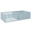 Whelping Box for Dogs, Dog Whelping Pen with Removable Doors, Puppy Playpen for Indoors, Puppy Supplies & Essentials, 81" x 39" x 20", Grey