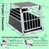 Aluminum Transport Box 35 × 25 × 27 in, Aluminum Car Transport Box Travel Transport Box for dogs and cats, Black and Silver