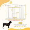 30"-41" Extra Wide Walk Through Dog Gate w/ Cat Door, 3-Inch & 5.5-Inch Extension Kits, 30" High