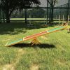 Wooden Dog Agility Seesaw, Training and Exercise Equipment, Weather Resistant, 71" L, Natural