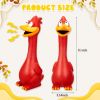 1 Pcs Horse Toys Latex Squeaky Squeeze Chicken Squeak Turkey Balls for Play Fake Screaming Chicken Toys for Horses Soccer Ball for Reduce Separation A