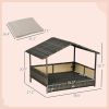 Wicker Dog House Indoor Outdoor Removable Cushion Lounge Khaki