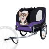 Large Folding Bike Trailer for Dogs – 66LB Capacity All-Terrain Pet Carrier, Durable Steel Frame for Cycling, Jogging, Camping & Outdoor Adventures